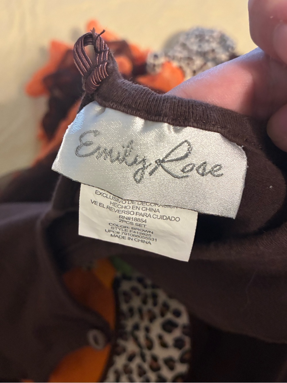 Emily Rose Girl’s 8 Fall Pumpkin Matching Outfit - Picture 5 of 6